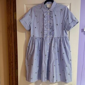 Kate spade bumble bee striped dress medium